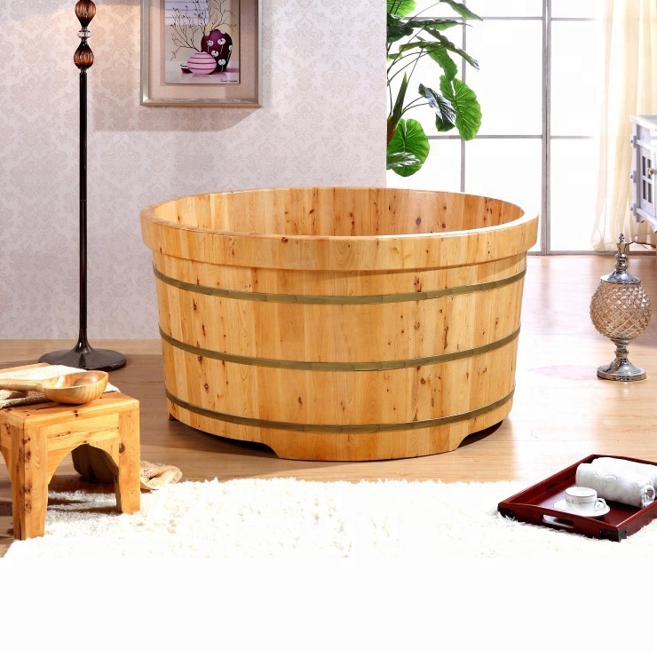 Bồn tắm tròn bằng gỗ Pơmu | Trống Chí Mạnh