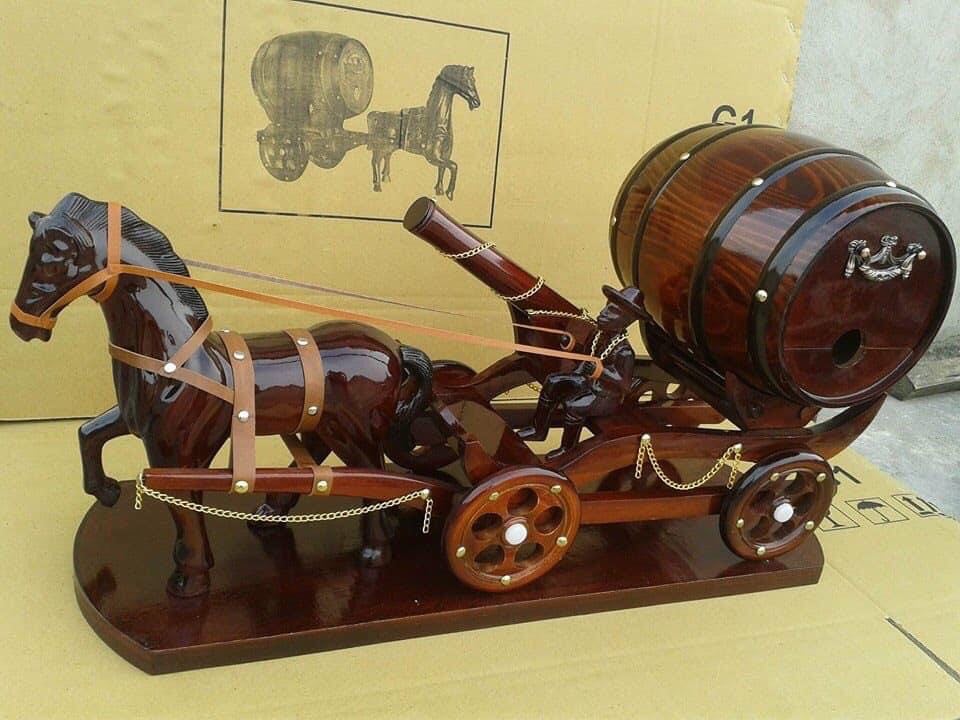 thùng rượu gỗ sồi xe ngựa kéo | Thùng Gỗ Vip Chí Mạnh