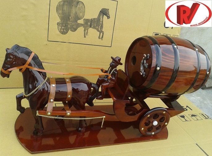 Xe ngựa kéo trống rượu gỗ | Thùng gỗ Vip Chí Mạnh